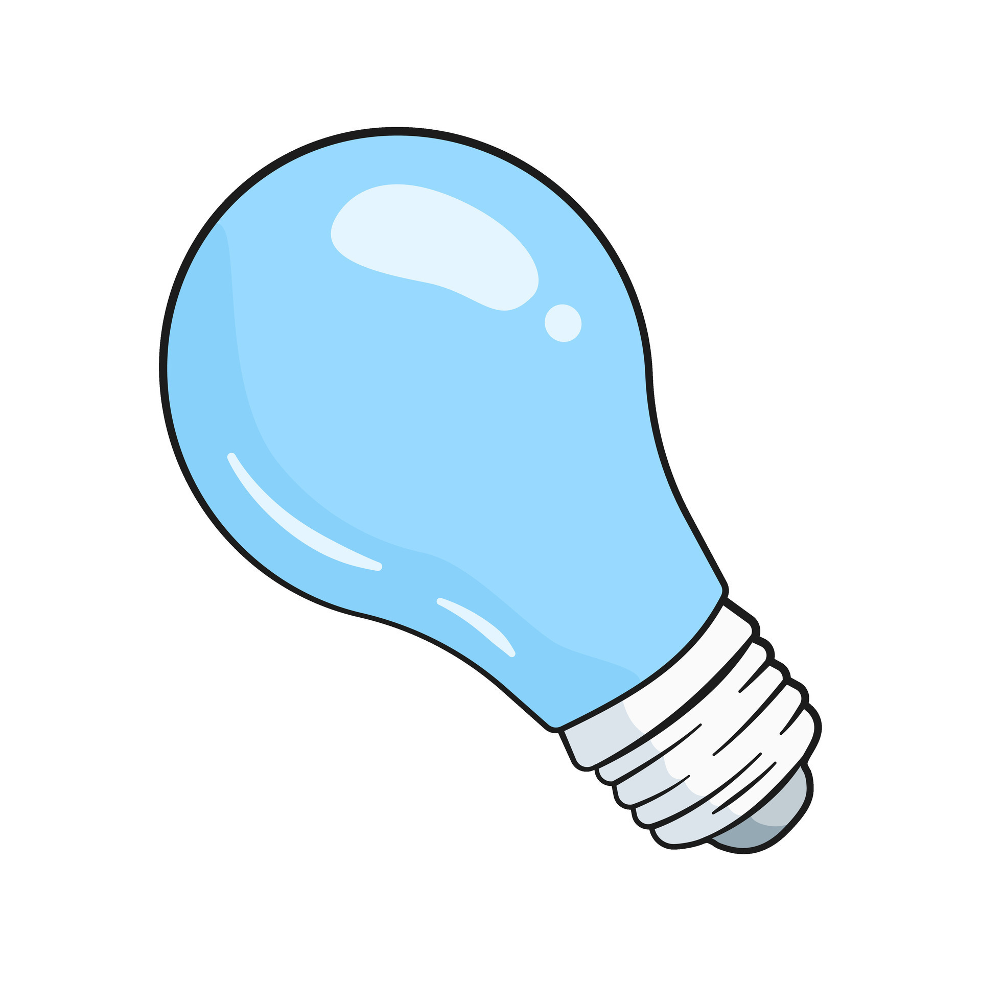 Blue light bulb 25377349 Vector Art at Vecteezy
