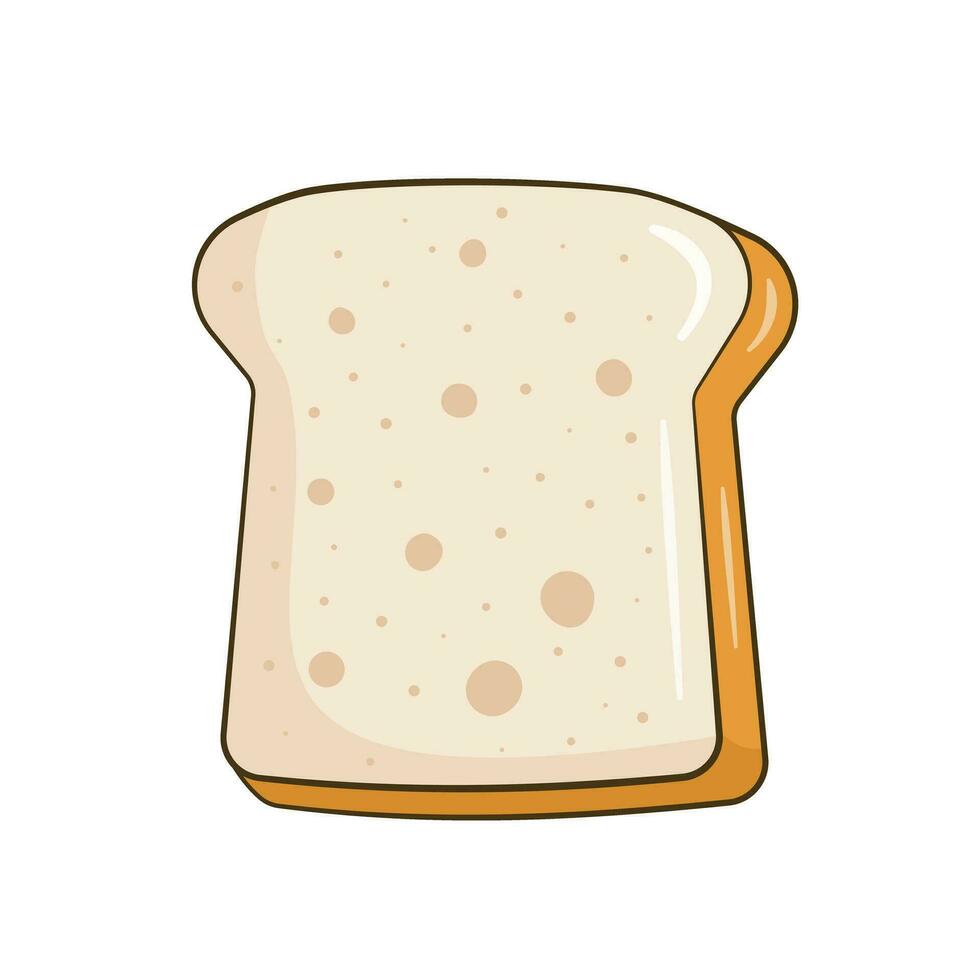 Slice of bread. Cartoon vector