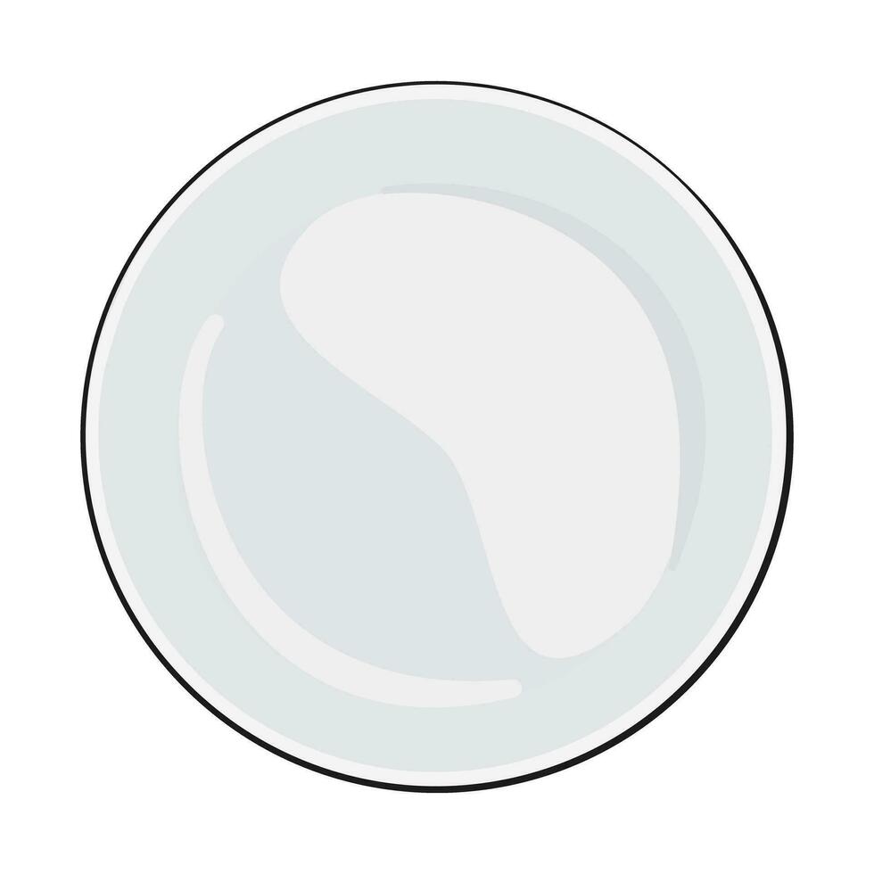 Empty white plate vector