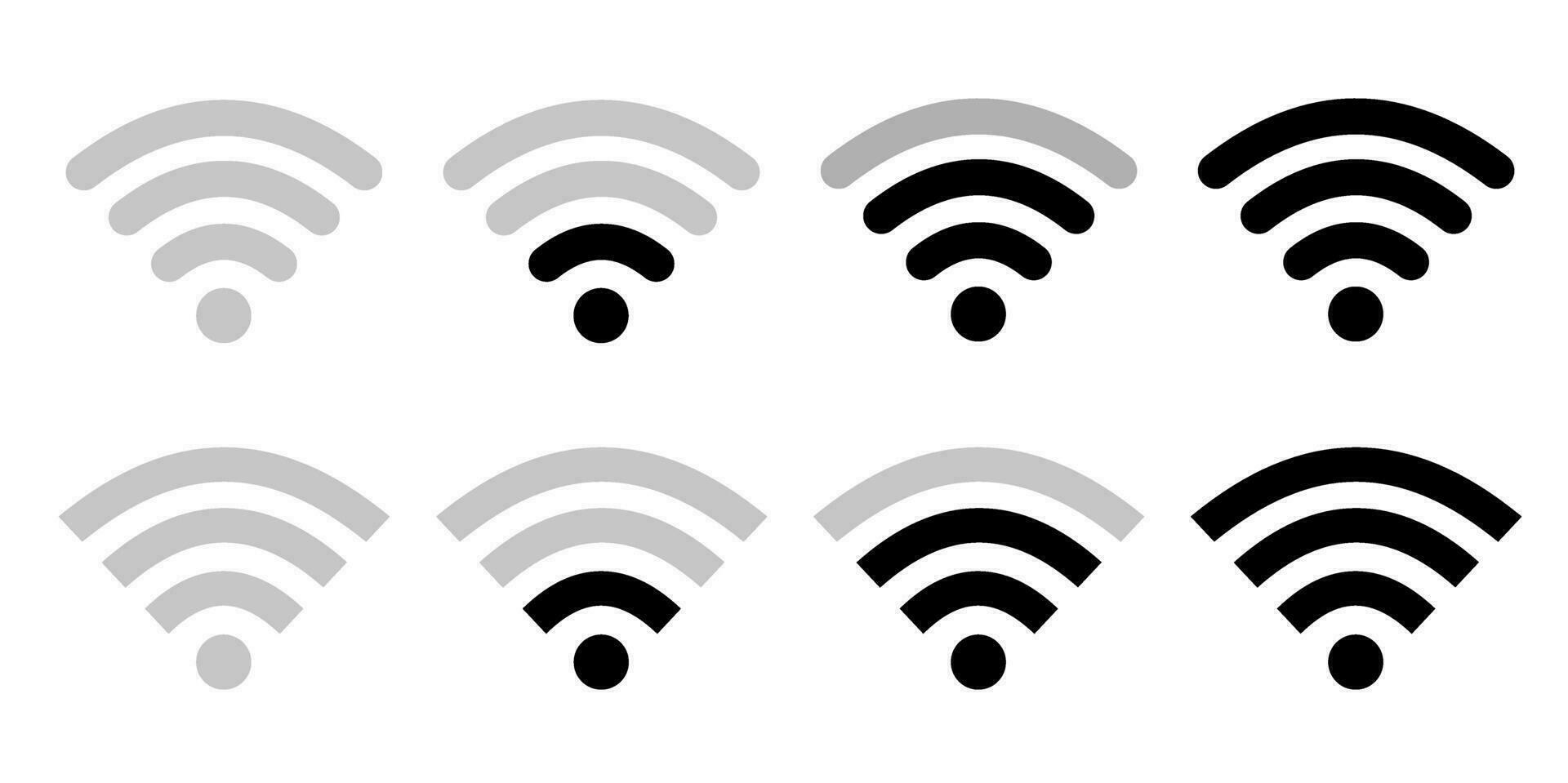 Wifi iconos inalámbrico. Internet conexión vector