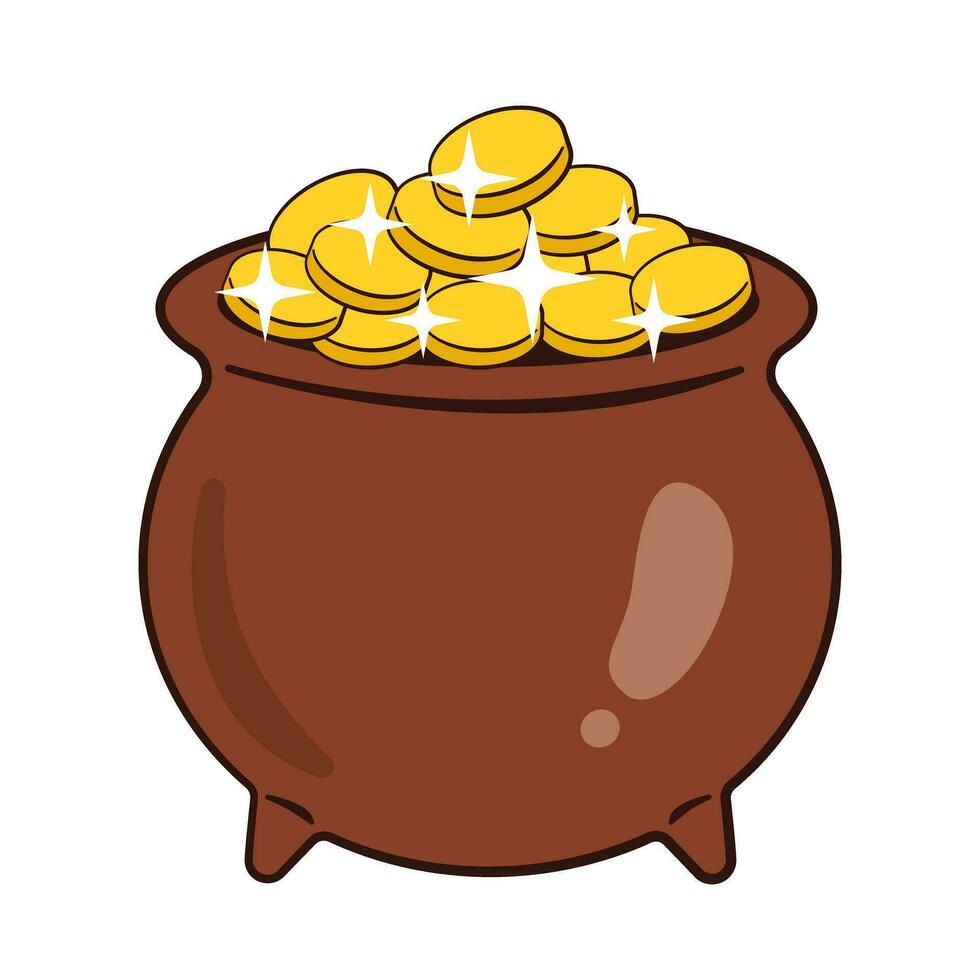 Pot of gold. St. Patrick's Day vector