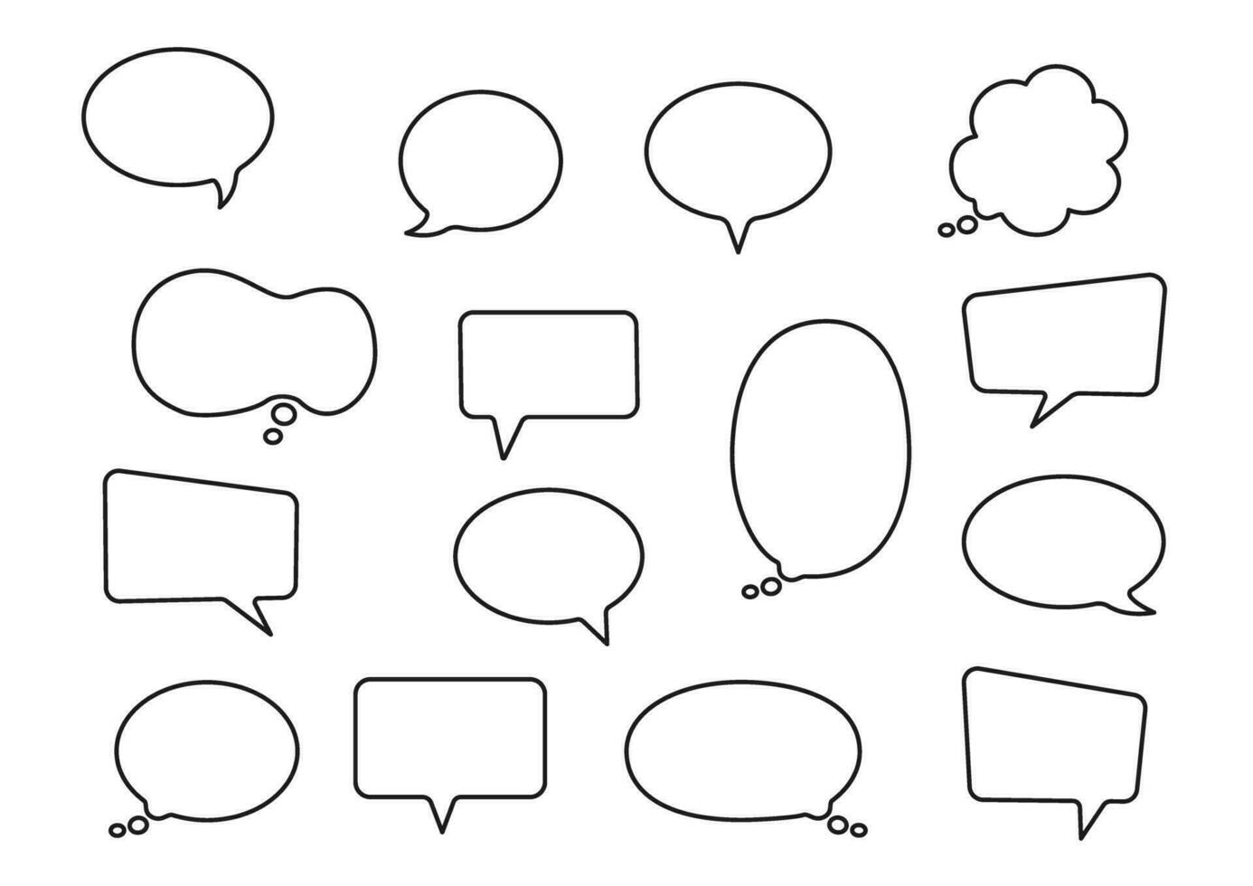 Set of speech bubbles vector