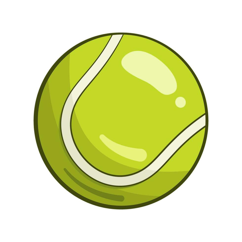 Tennis ball. Cartoon vector