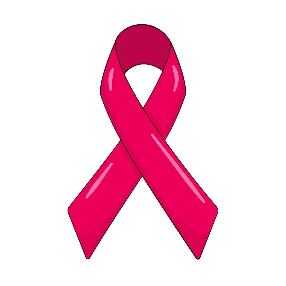 rosado cinta. pecho cáncer conciencia mes vector