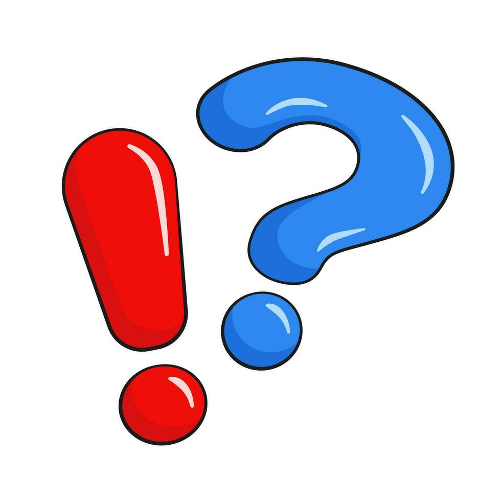 Question mark and exclamation mark vector