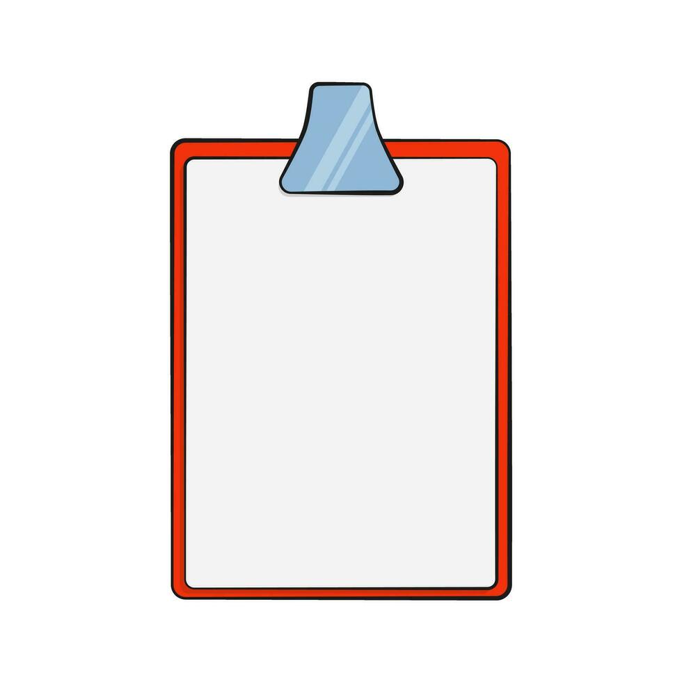 Clipboard with blank paper vector