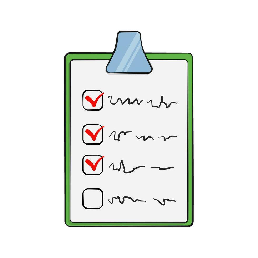 Clipboard with Checklist vector