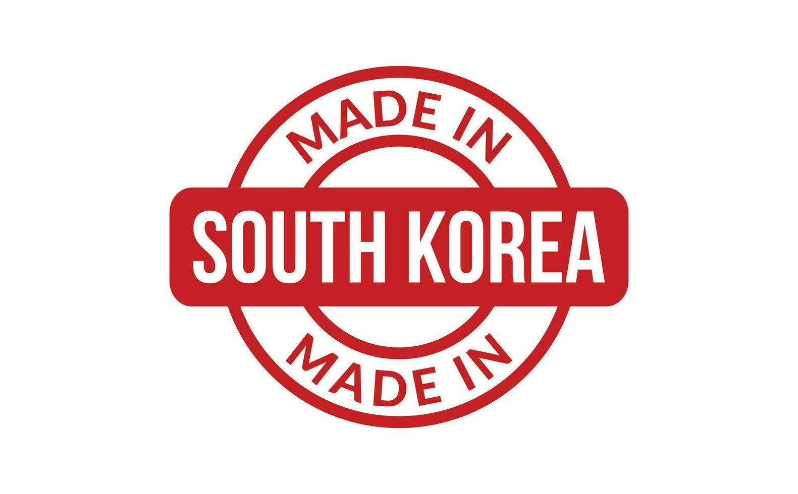 hecho en sur Corea caucho sello vector