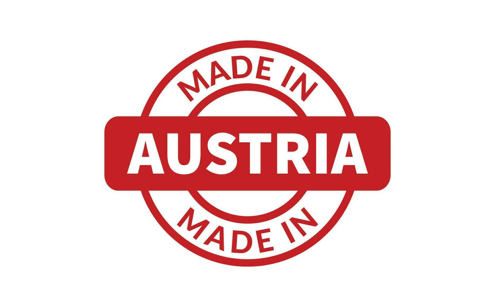 Made In Austria Rubber Stamp vector