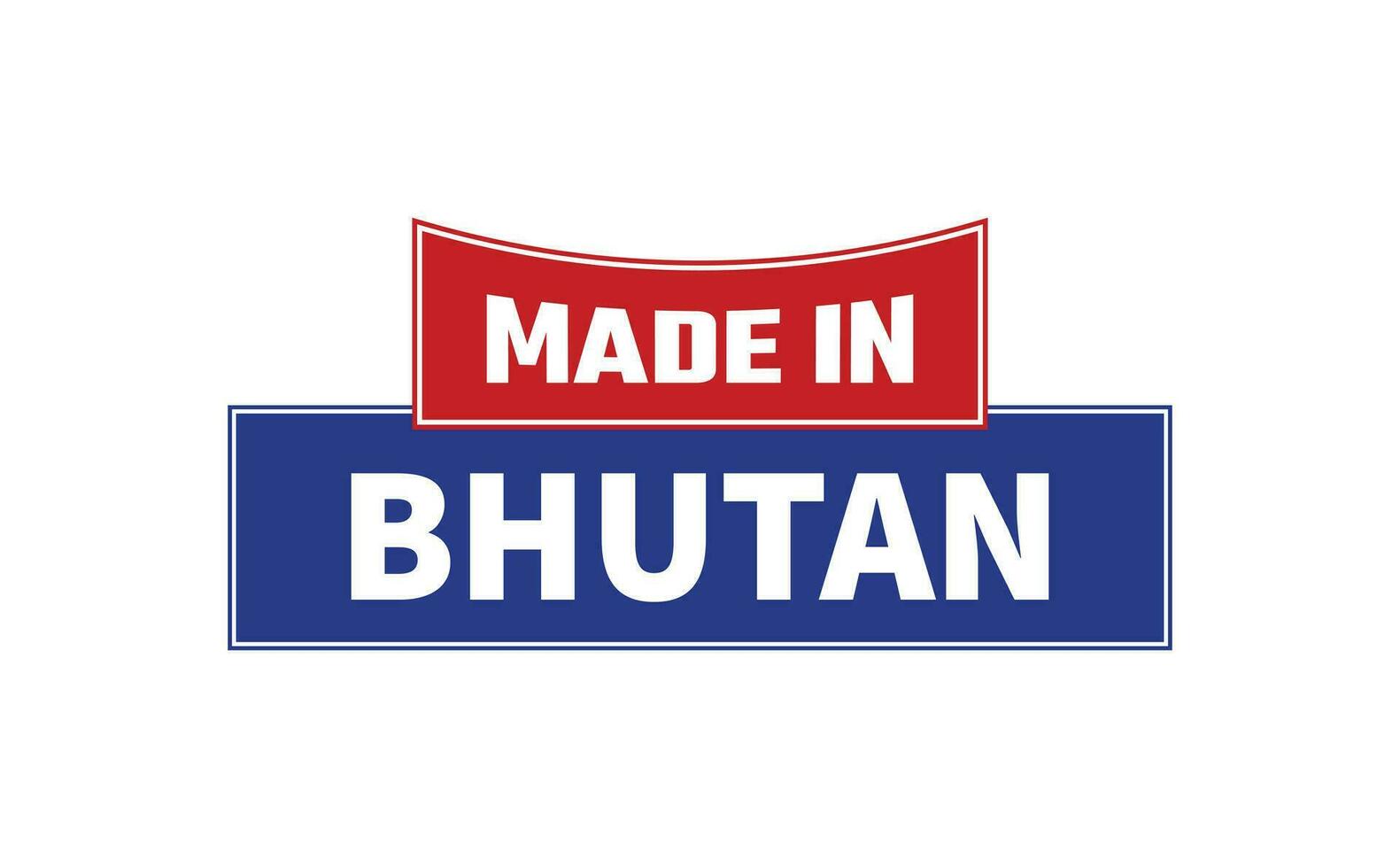 Made In Bhutan Seal Vector