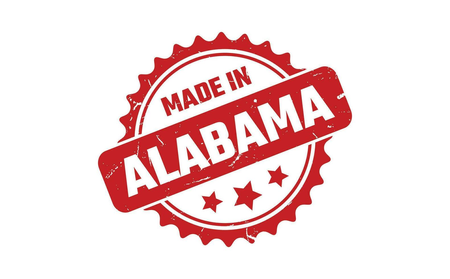 Made In Alabama Rubber Stamp vector