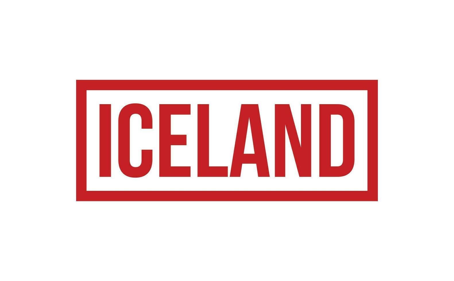 Islandia caucho sello sello vector