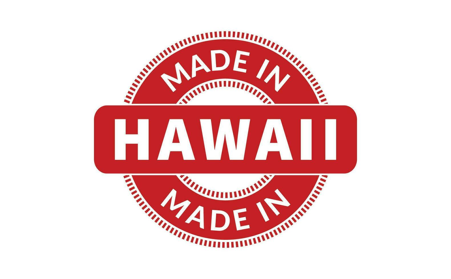 Made In Hawaii Rubber Stamp vector