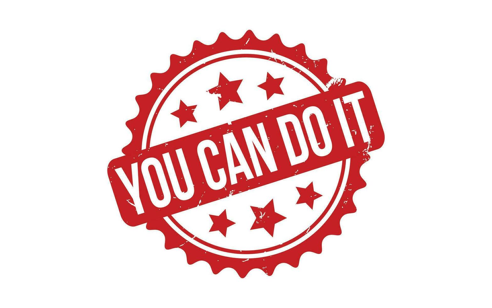 You Can Do It rubber grunge stamp seal vector