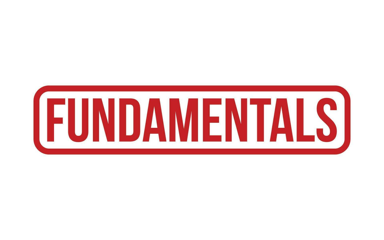 Red Fundamentals Rubber Stamp Seal Vector