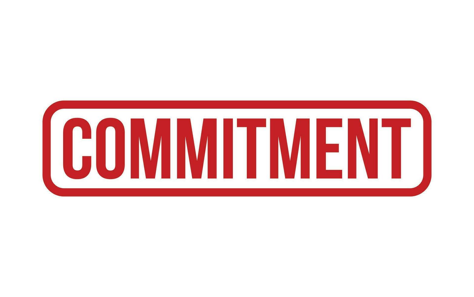 Red Commitment Rubber Stamp Seal Vector