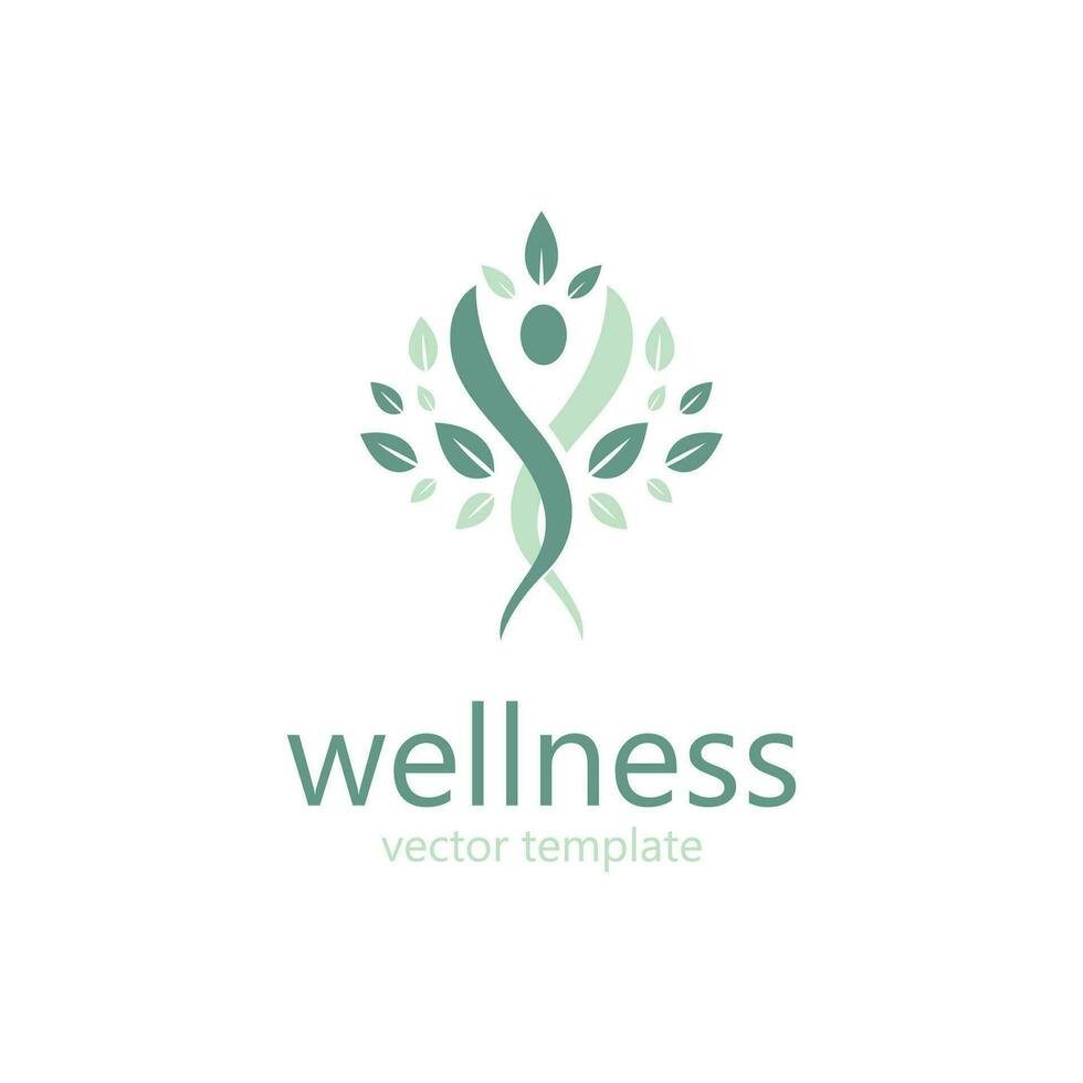 Wellness Logo Template Isolated on White Background vector