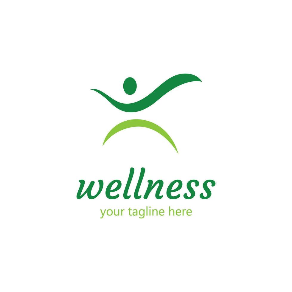 Wellness Logo Template Isolated on White Background vector