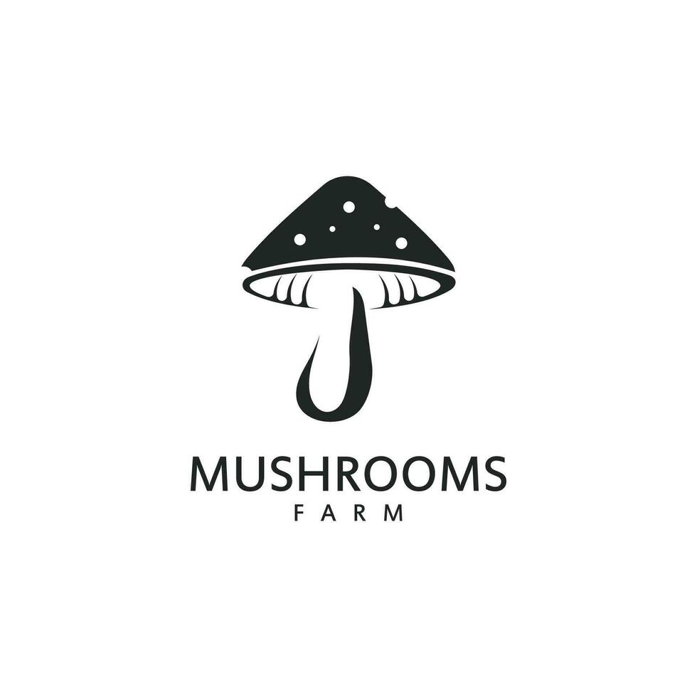 Mushroom Logo Template Vector Illustration