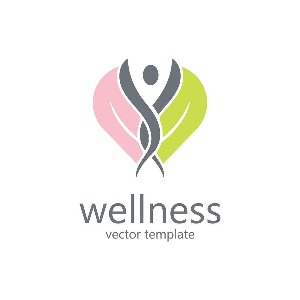 Wellness Logo Template Isolated on White Background vector