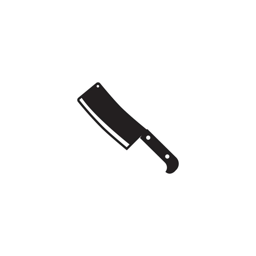 Carnicero cuchillo Clásico logo modelo. vector