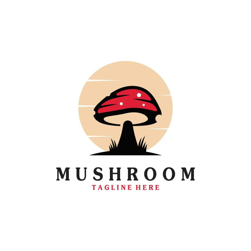 Mushroom Logo Template Vector Illustration