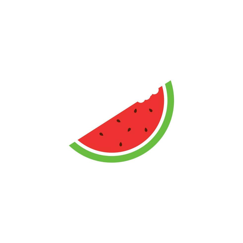 Fresh Watermelon Fruit Vector Logo Template