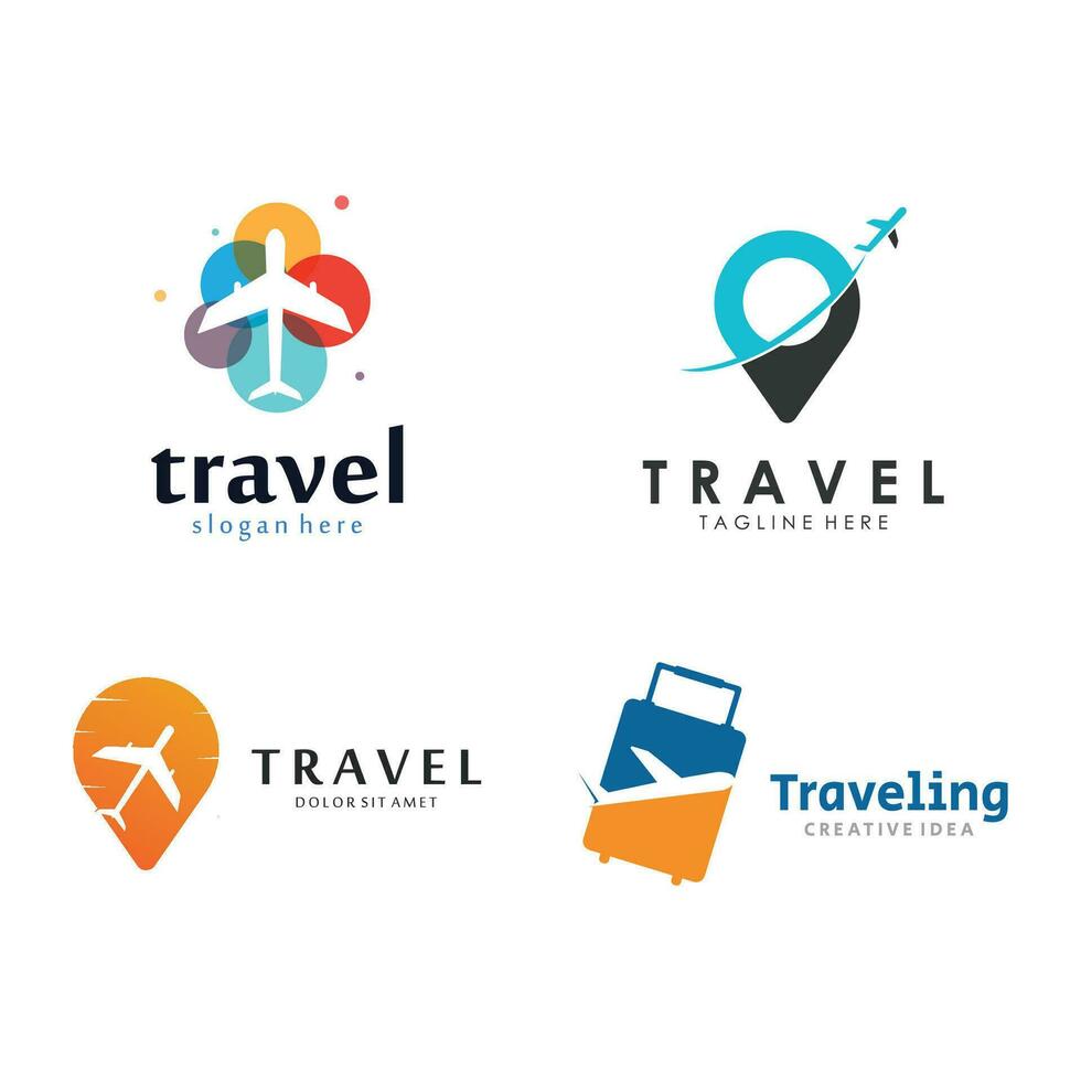 Airplane or Travel Agency Logo Template vector