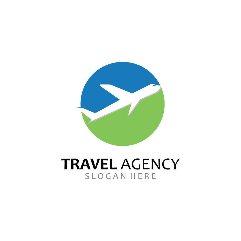 avión o viaje agencia logo modelo vector
