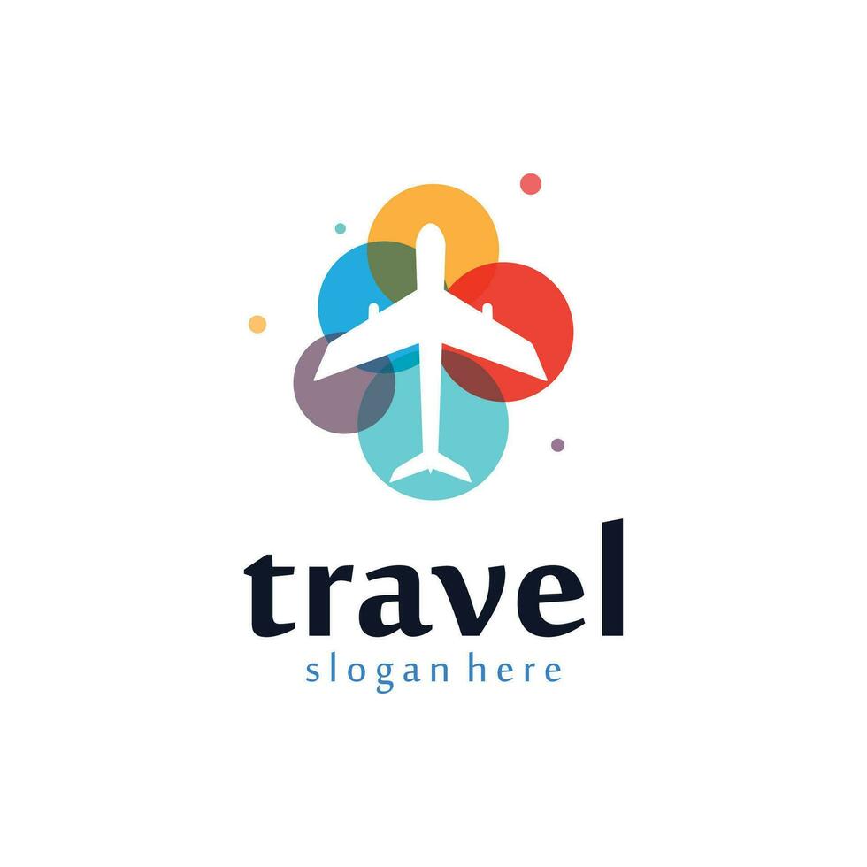 Airplane or Travel Agency Logo Template vector