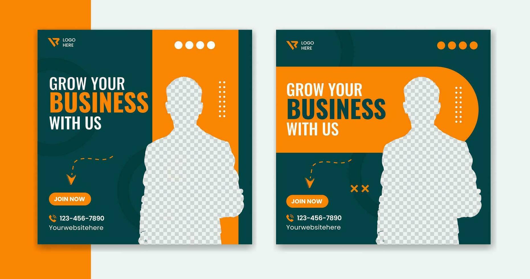 Modern Corporate Social media post template, creative Square social media website post design for business, agency, company, online courses vector