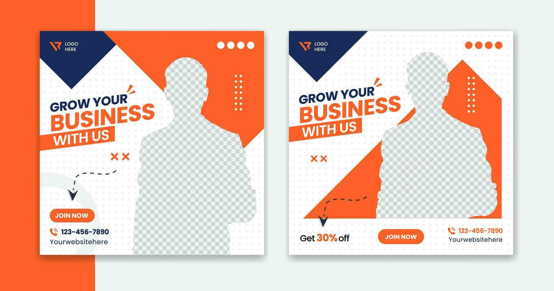 Modern Corporate Social media post template, creative Square social media website post design for business, agency, company, online courses vector