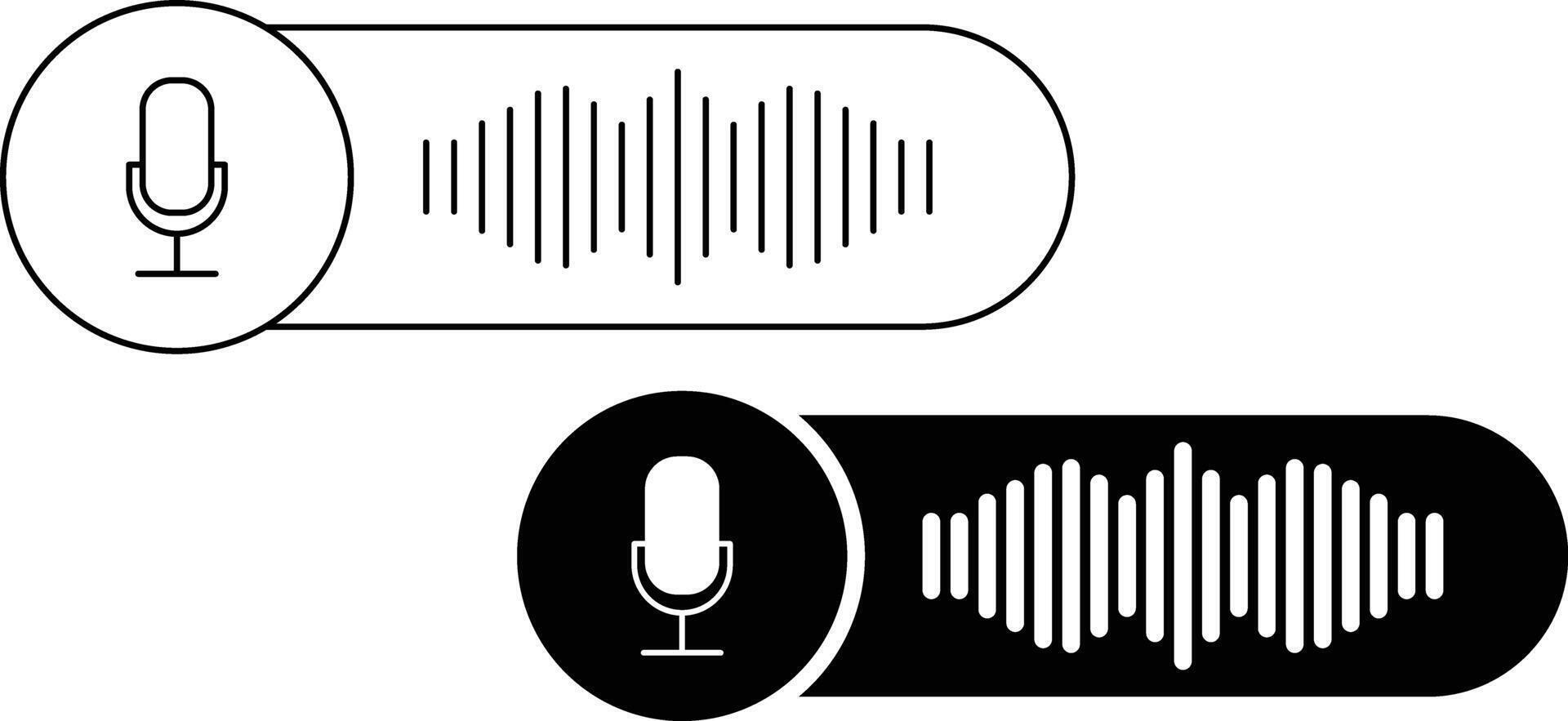 Voice message icon sheet, simple trendy flat style line and solid Isolated vector illustration on white background. For apps, logo, websites, symbol , UI, UX, graphic and web design. EPS 10.