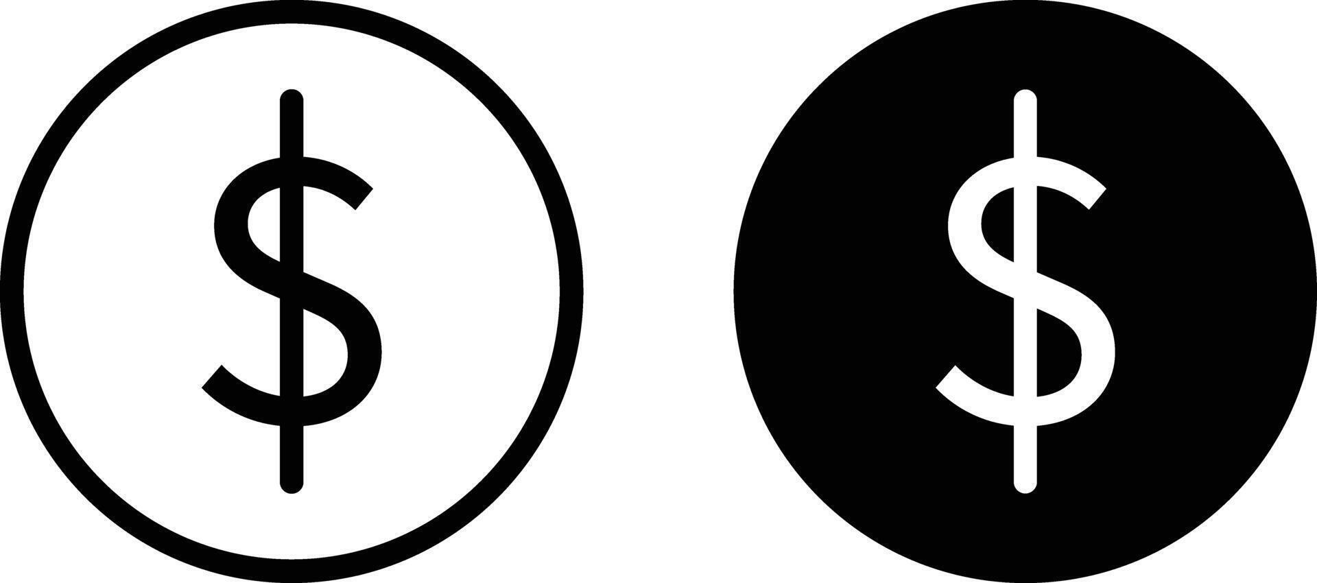 Dollar sign icon sheet, simple trendy flat style line and solid Isolated vector illustration on white background. For apps, logo, websites, symbol , UI, UX, graphic and web design. EPS 10.