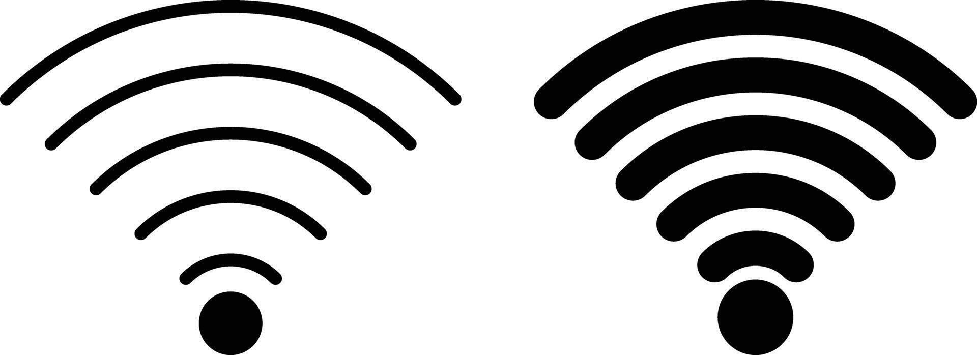 Wi-Fi icon sheet, simple trendy flat style line and solid Isolated vector illustration on white background. For apps, logo, websites, symbol , UI, UX, graphic and web design. EPS 10.