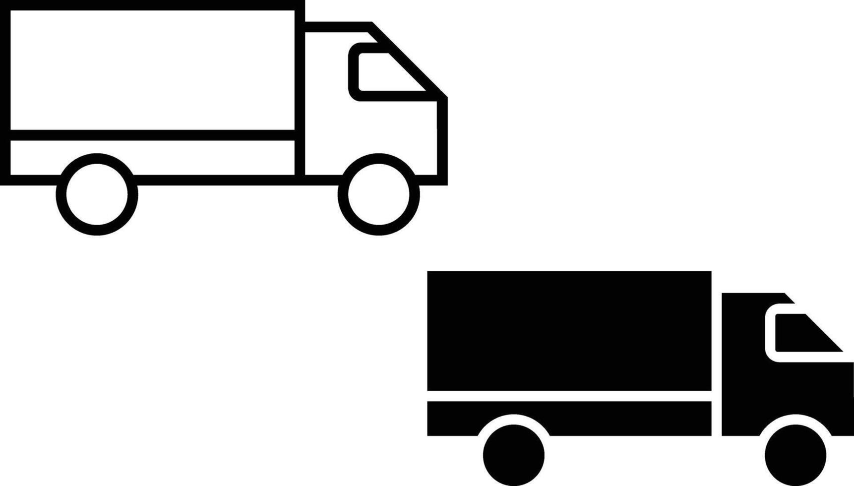 Truck icon sheet, simple trendy flat style line and solid Isolated vector illustration on white background. For apps, logo, websites, symbol , UI, UX, graphic and web design. EPS 10.