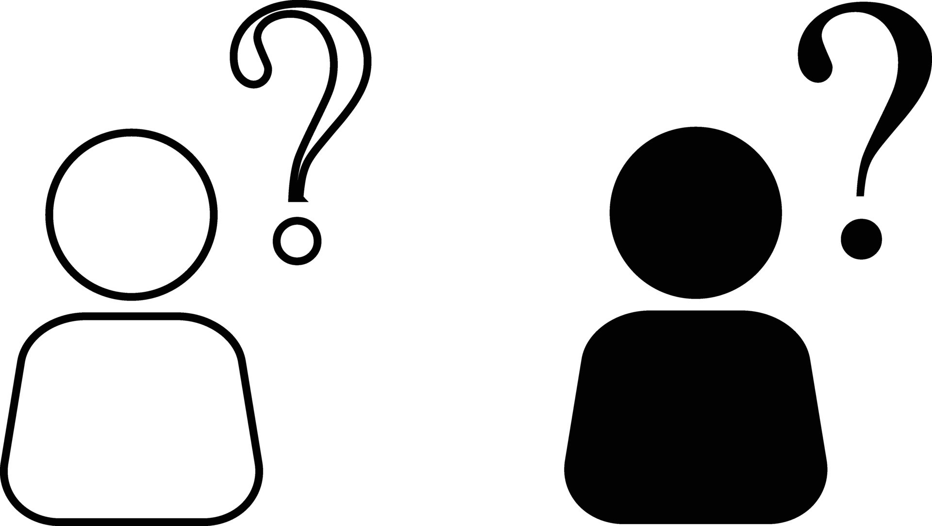 Question mark icon sheet, simple trendy flat style line and solid