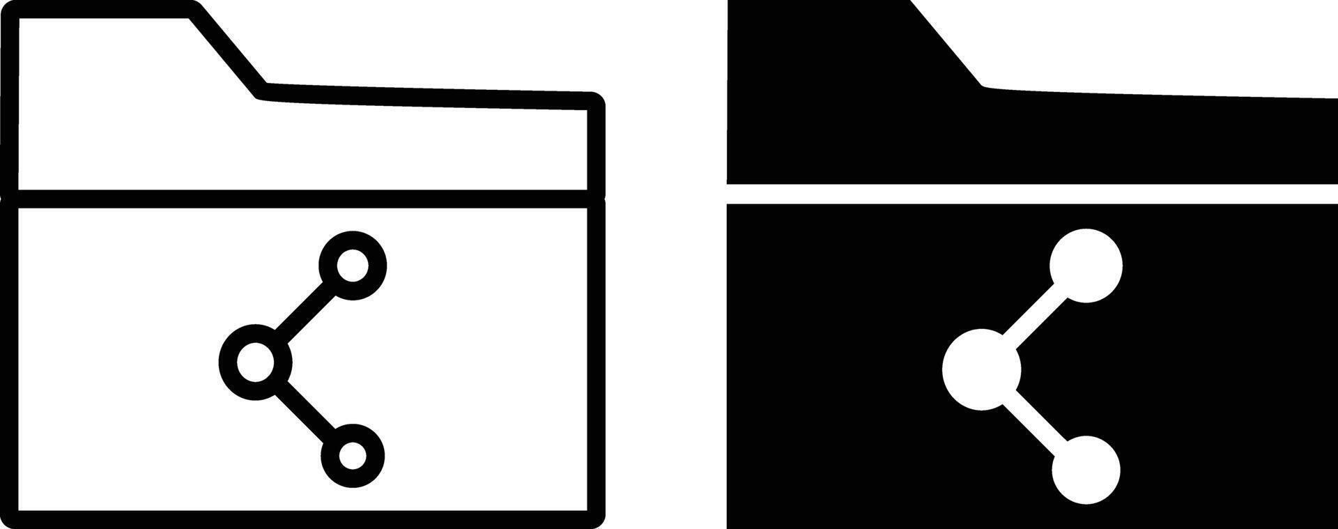 Folder sharing icon sheet, simple trendy flat style line and solid Isolated vector illustration on white background. For apps, logo, websites, symbol , UI, UX, graphic and web design. EPS 10.