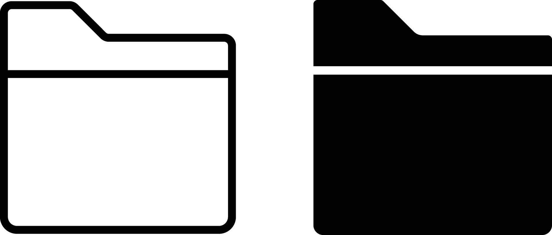 Folder icon sheet, simple trendy flat style line and solid Isolated vector illustration on white background. For apps, logo, websites, symbol , UI, UX, graphic and web design. EPS 10.