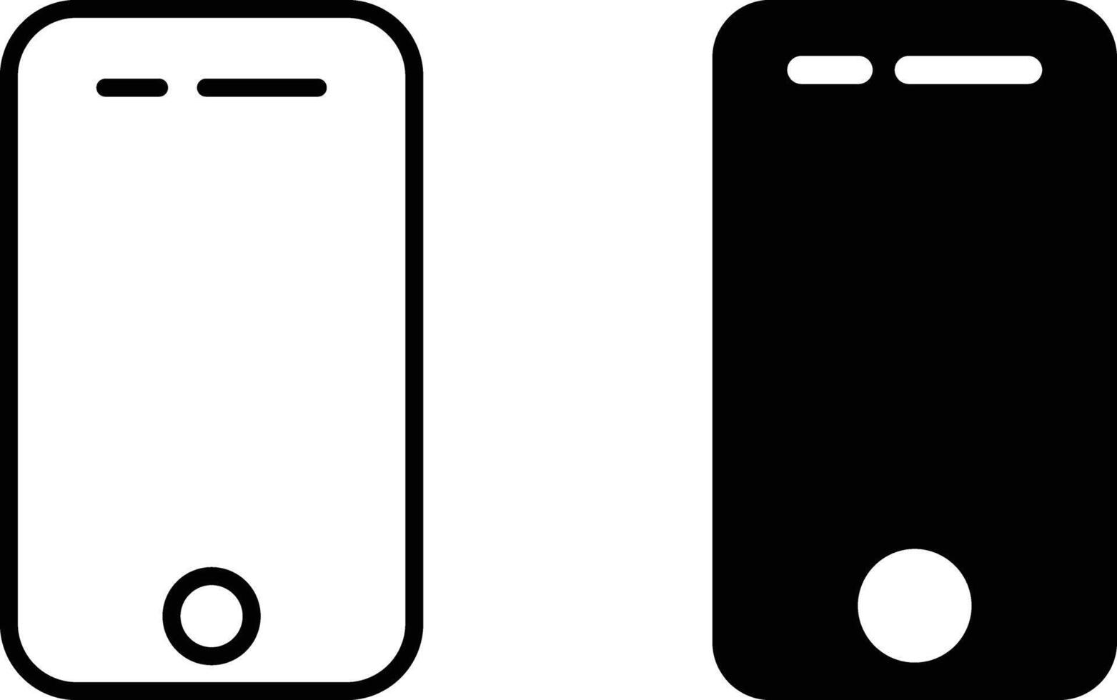 Phone icon sheet, simple trendy flat style line and solid Isolated vector illustration on white background. For apps, logo, websites, symbol , UI, UX, graphic and web design. EPS 10.