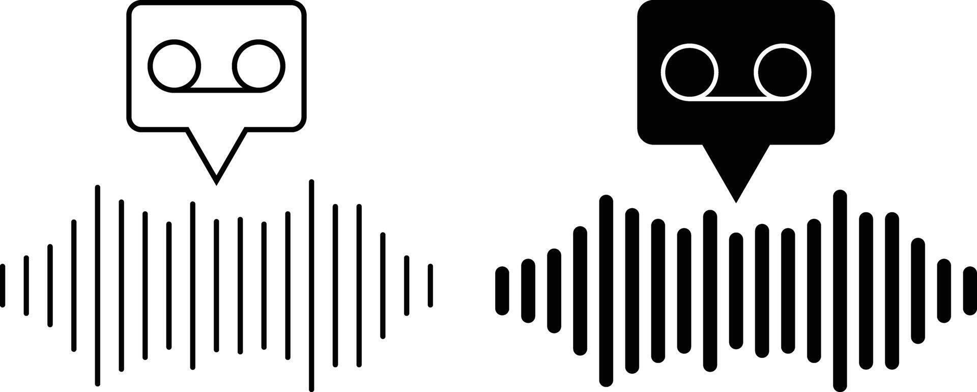Voicemail icon sheet, simple trendy flat style line and solid Isolated vector illustration on white background. For apps, logo, websites, symbol , UI, UX, graphic and web design. EPS 10.