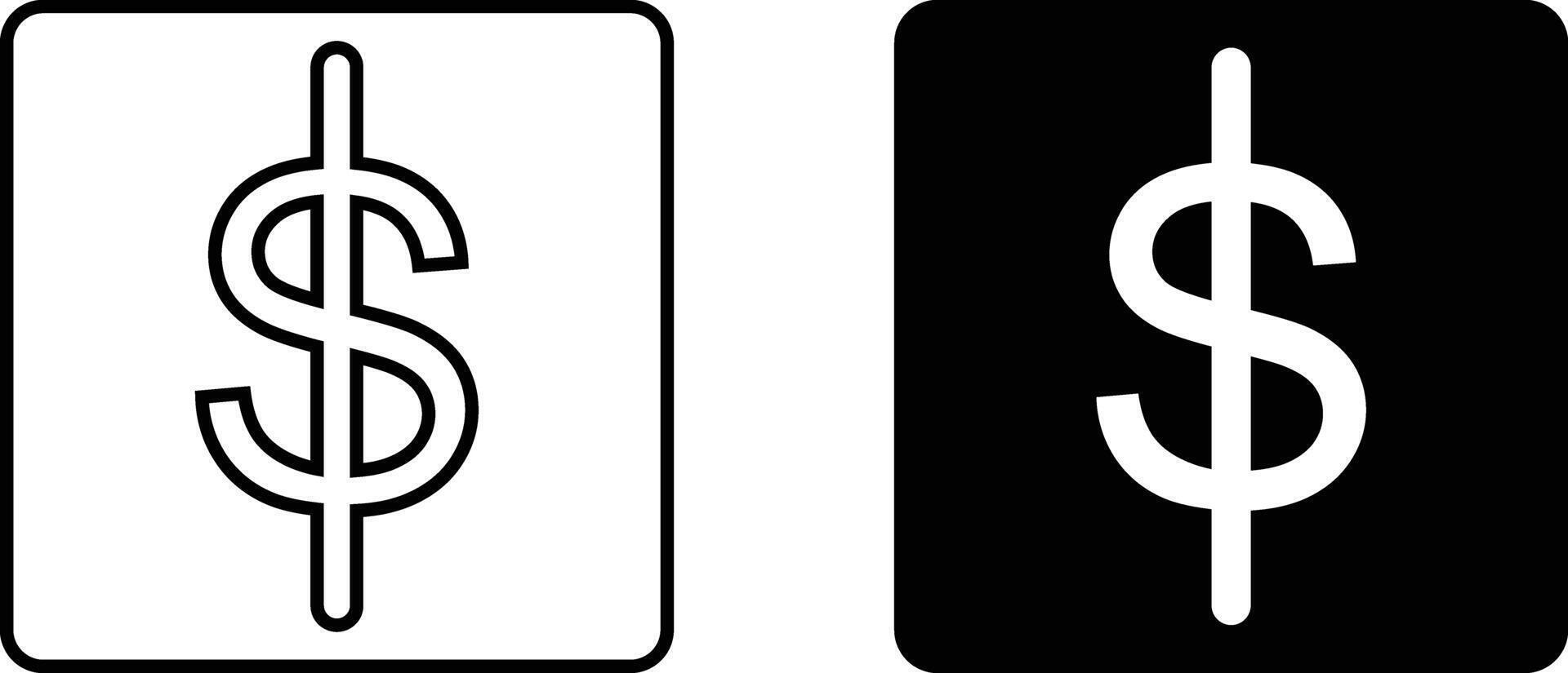 Dollar sign icon sheet, simple trendy flat style line and solid Isolated vector illustration on white background. For apps, logo, websites, symbol , UI, UX, graphic and web design. EPS 10.