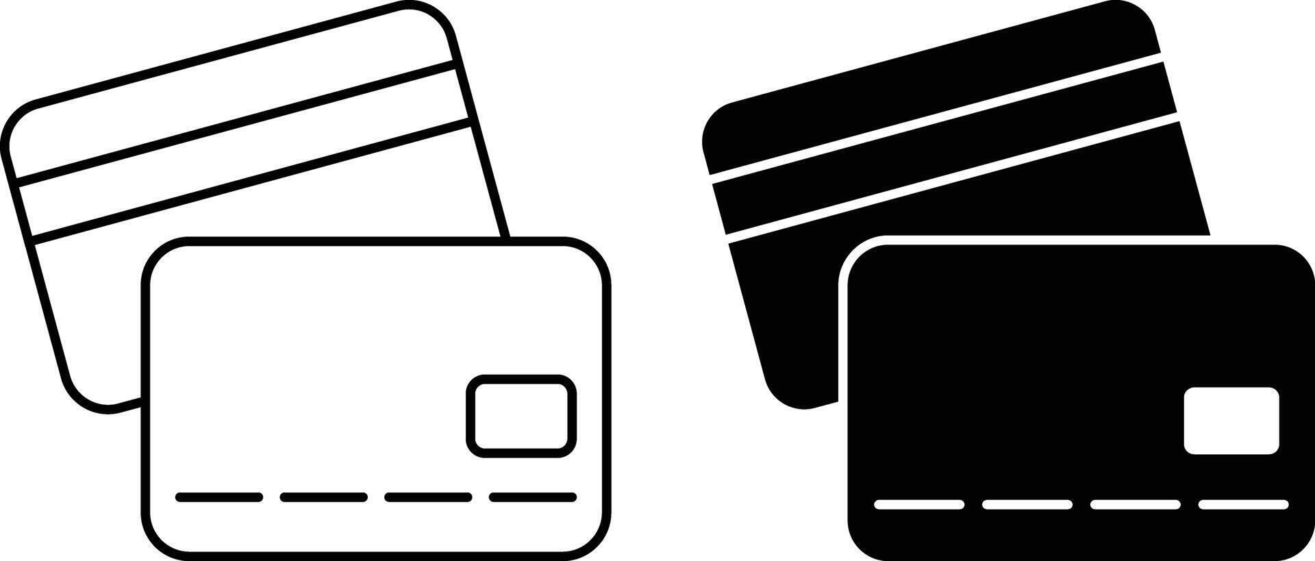 Credit card icon sheet, simple trendy flat style line and solid Isolated vector illustration on white background. For apps, logo, websites, symbol , UI, UX, graphic and web design. EPS 10.