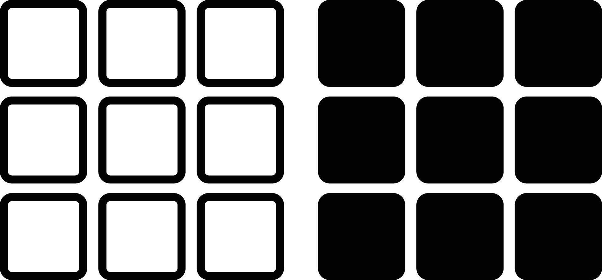 Menu icons set. Web Menu icon collection. Flat style Menu sign and symbols for apps and websites. vector