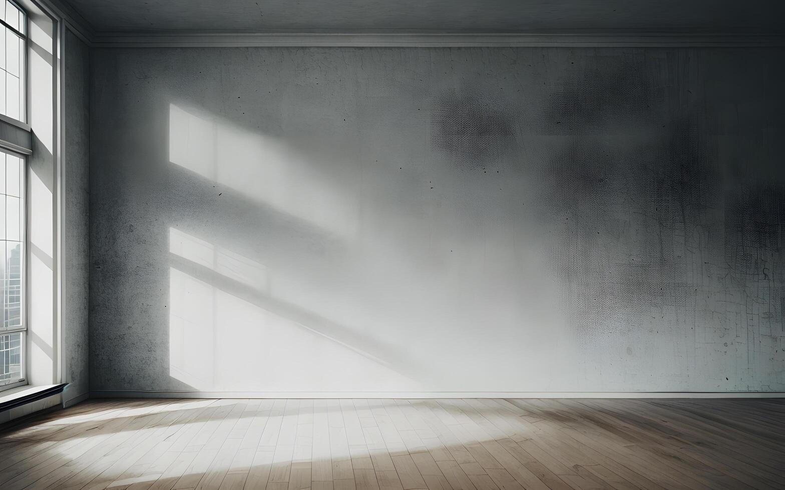 Indoor interior empty space room background created with technology photo