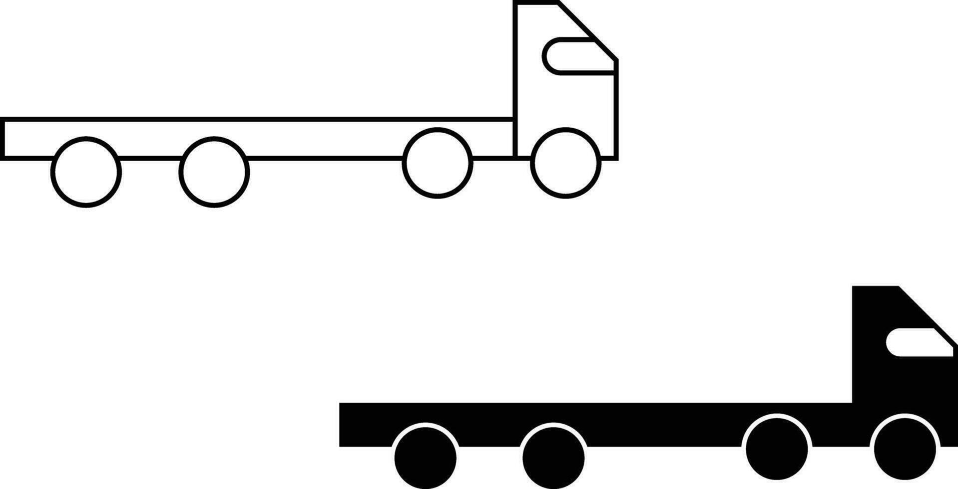 Truck icon sheet, simple trendy flat style line and solid Isolated vector illustration on white background. For apps, logo, websites, symbol , UI, UX, graphic and web design. EPS 10.