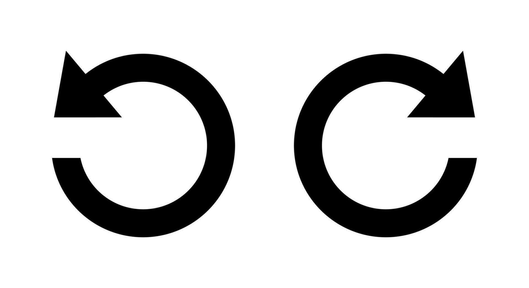 Redo and undo icon vector. Circular Arrow sign symbol vector