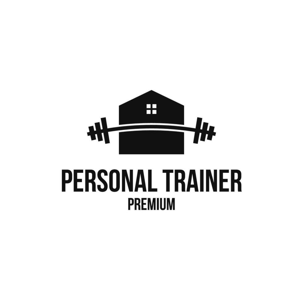 Creative personal trainer logo design concept vector illustration idea