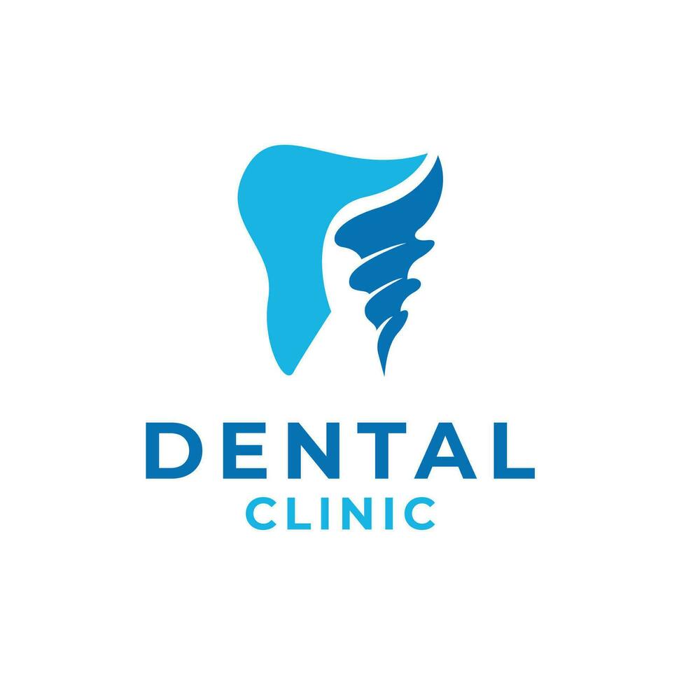 Creative dental clinic logo design illustration symbol icon vector