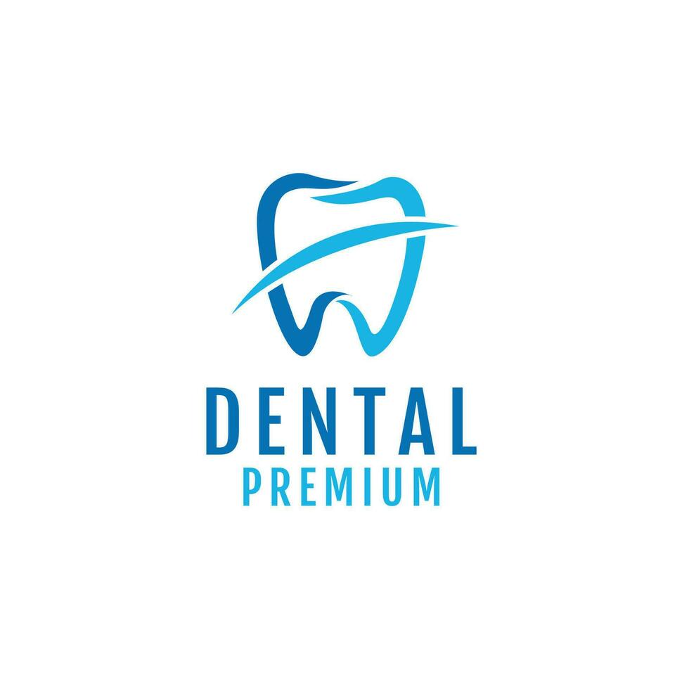 Creative dental clinic logo design illustration symbol icon vector